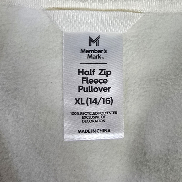 MEMBERS MARK | GIRLS HALF ZIP WILD BUTTERFLIES SUPER SOFT FLEECE PULLOVE… - Picture 15 of 16